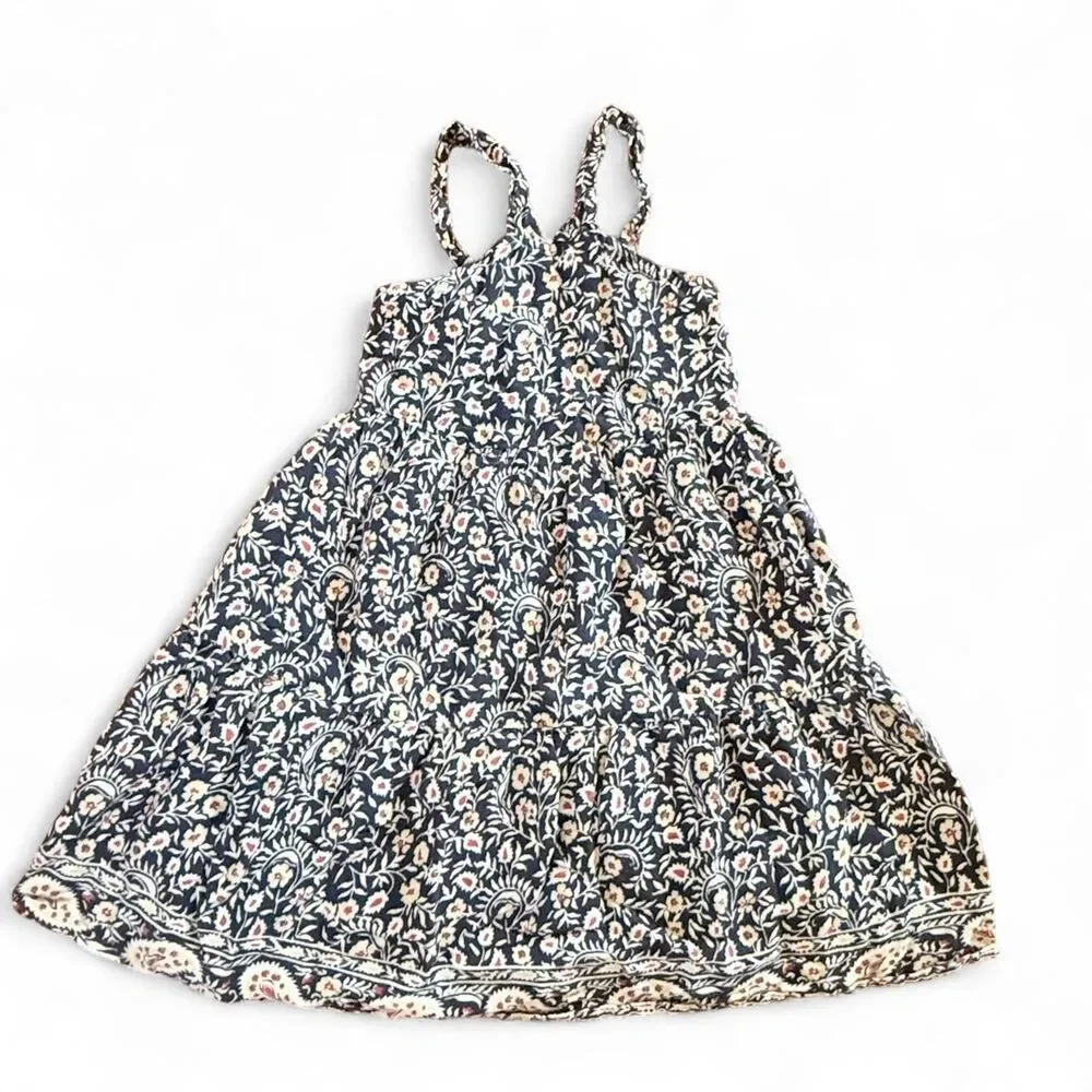 Old Navy white and navy floral print dress size girls 5T